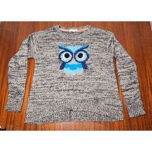 Jolt Black and White Marled Sweater Blue Owl Size XL